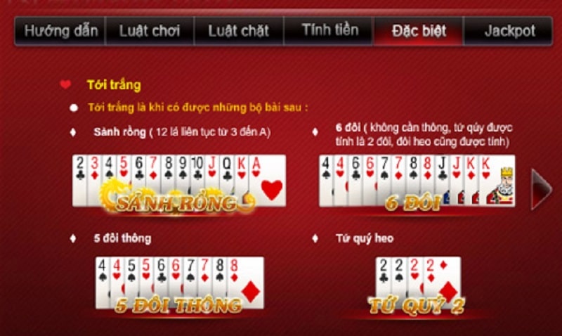 Luật tới trắng tiến lên 5 đôi thông